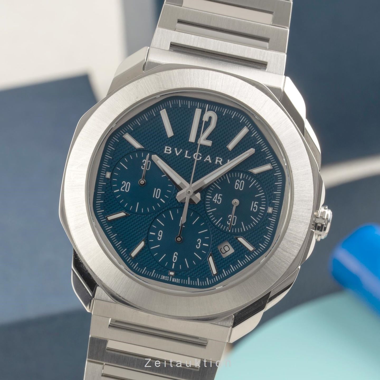 Bulgari Octo 103829-OC 42 S CH (Onbekend (willekeurig serienummer)) - Blauw wijzerplaat 42mm Staal (1/8)