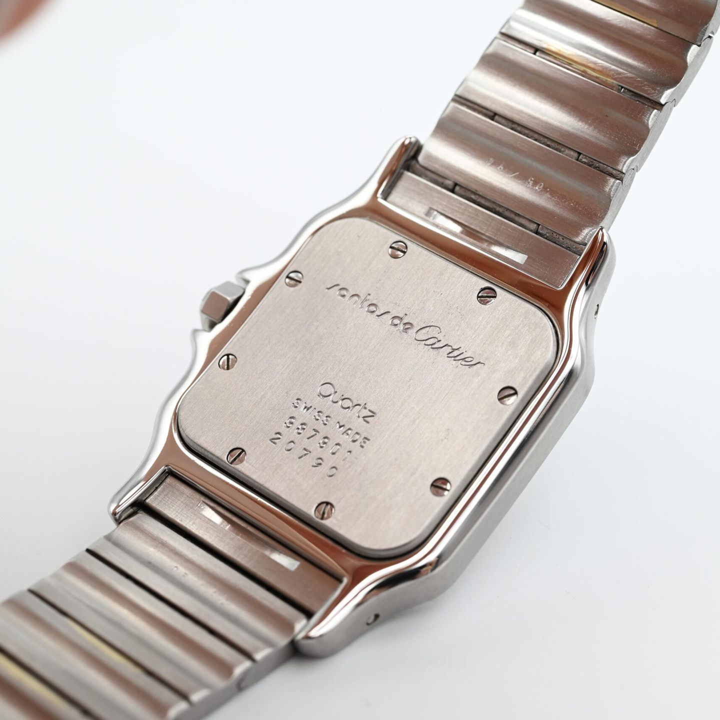 Cartier Santos Galbée 987901 (1995) - White dial 29 mm Steel case (7/8)