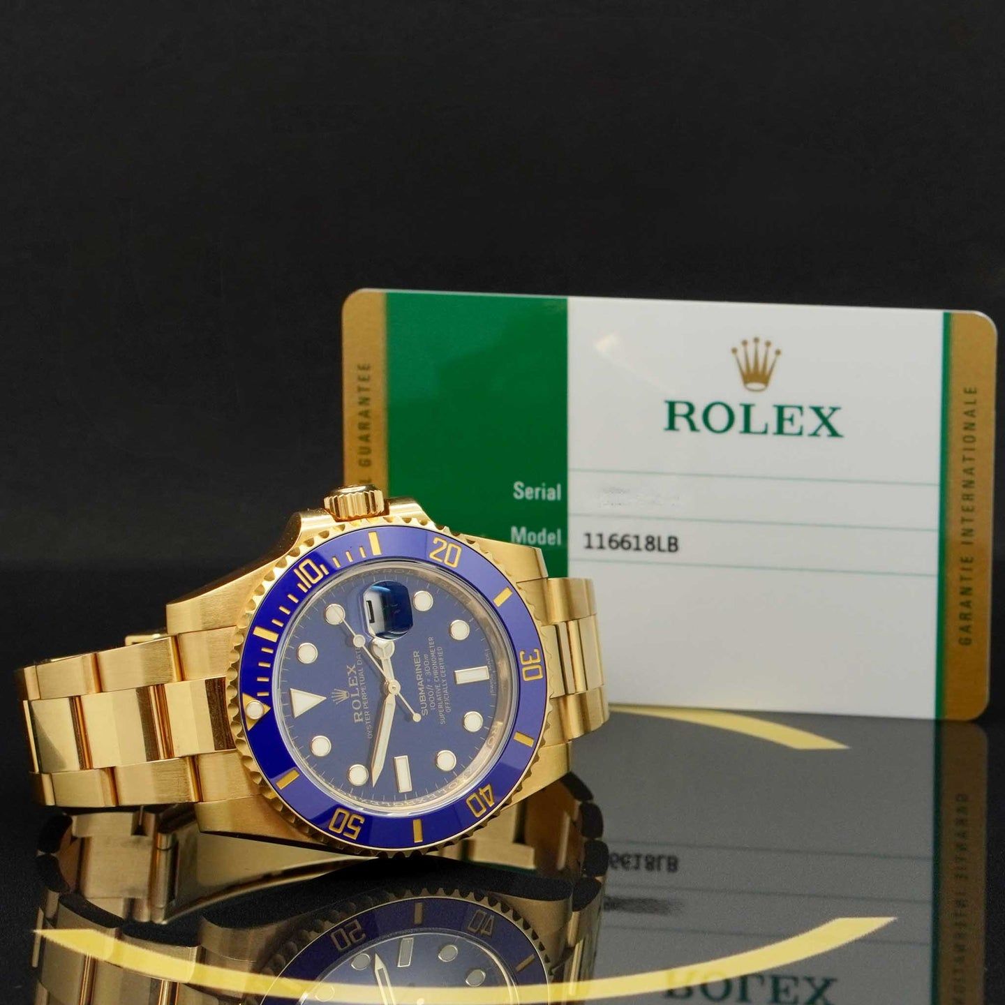 Rolex Submariner Date 116618LB (2020) - Blue dial 40 mm Yellow Gold case (5/7)