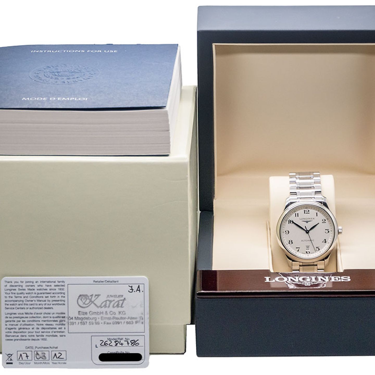 Longines Master Collection L2.628.4.78.6 (2012) - Wit wijzerplaat 39mm Staal (7/7)