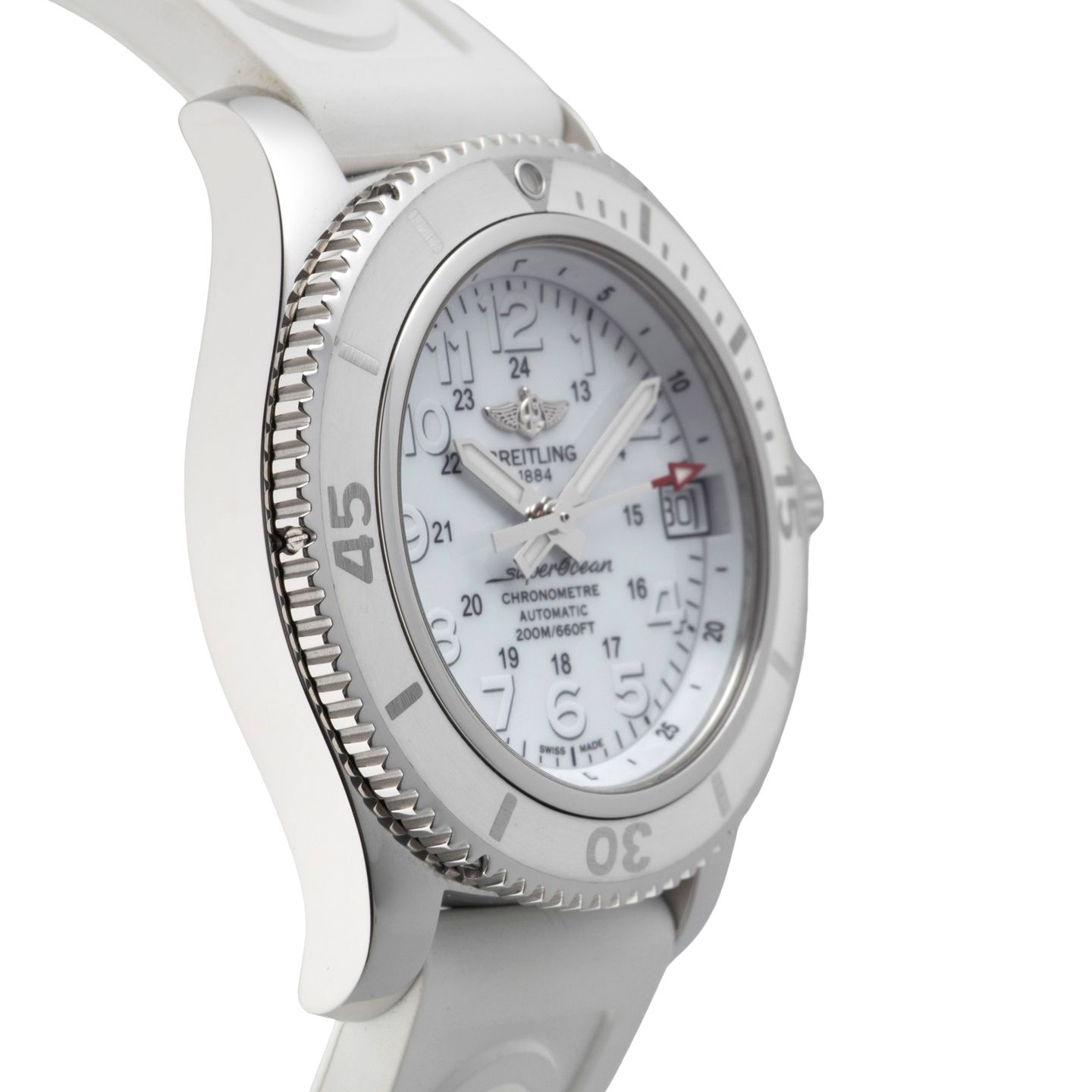 Breitling Superocean II 36 A17312D2/A775 (Onbekend (willekeurig serienummer)) - Wit wijzerplaat 36mm Staal (7/8)