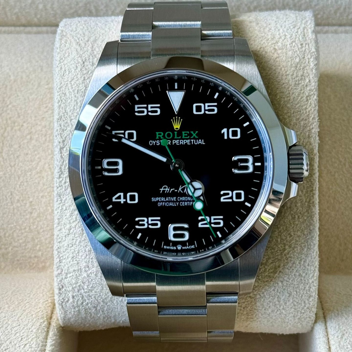 Rolex Air-King 126900 (2024) - Zwart wijzerplaat 40mm Staal (2/7)