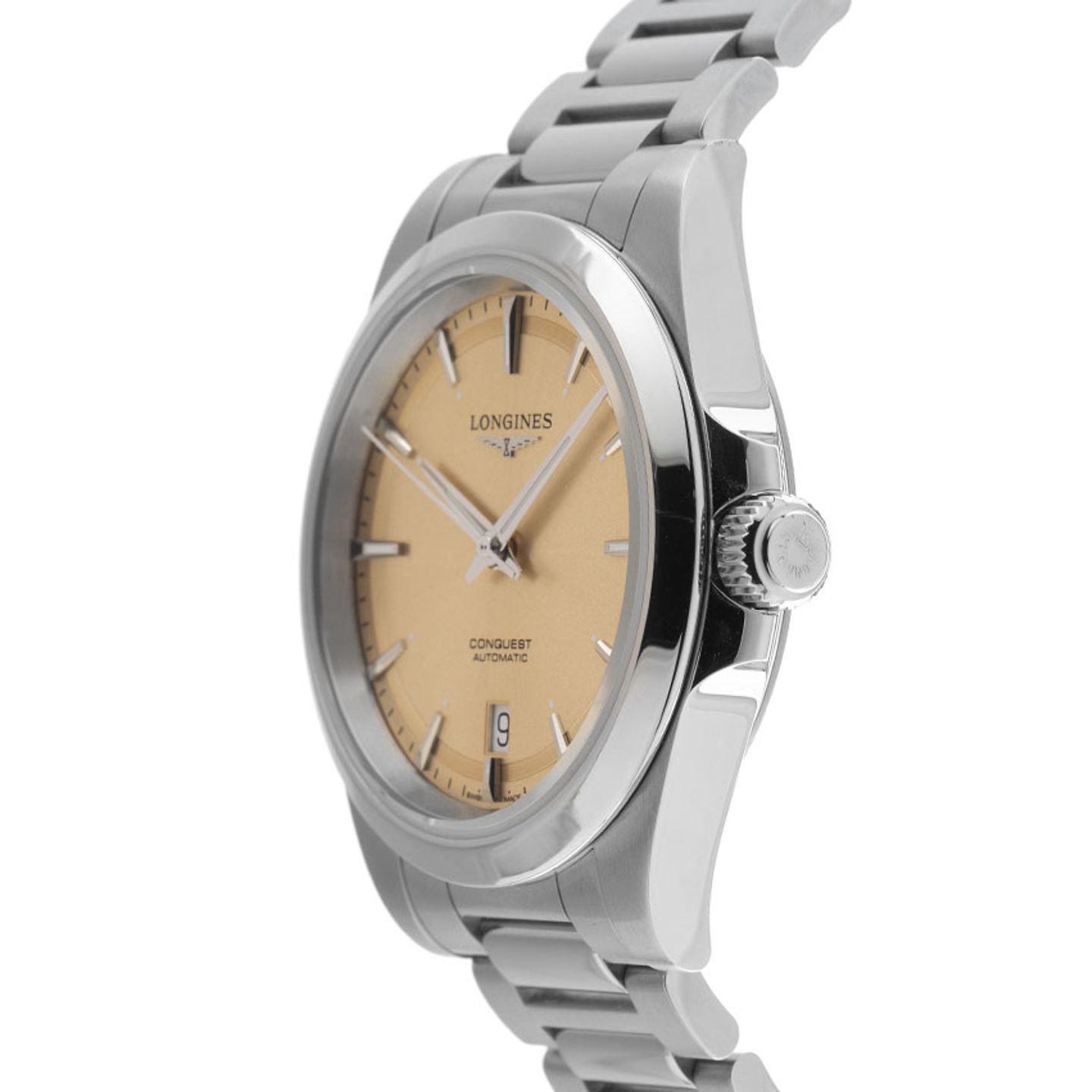Longines Conquest L3.720.4.62.6 (2025) - Champagne wijzerplaat 38mm Staal (4/7)