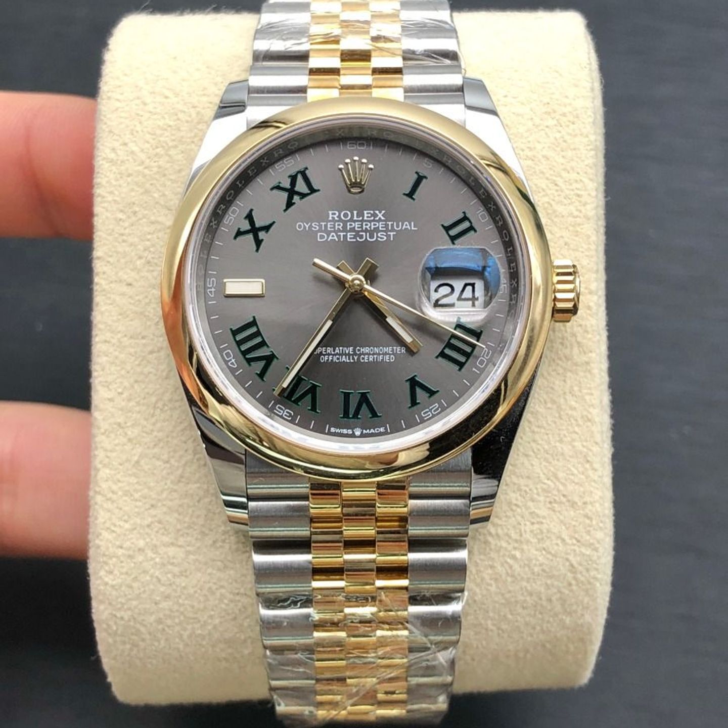 Rolex Datejust 36 126203 (2023) - Grijs wijzerplaat 36mm Staal (7/7)