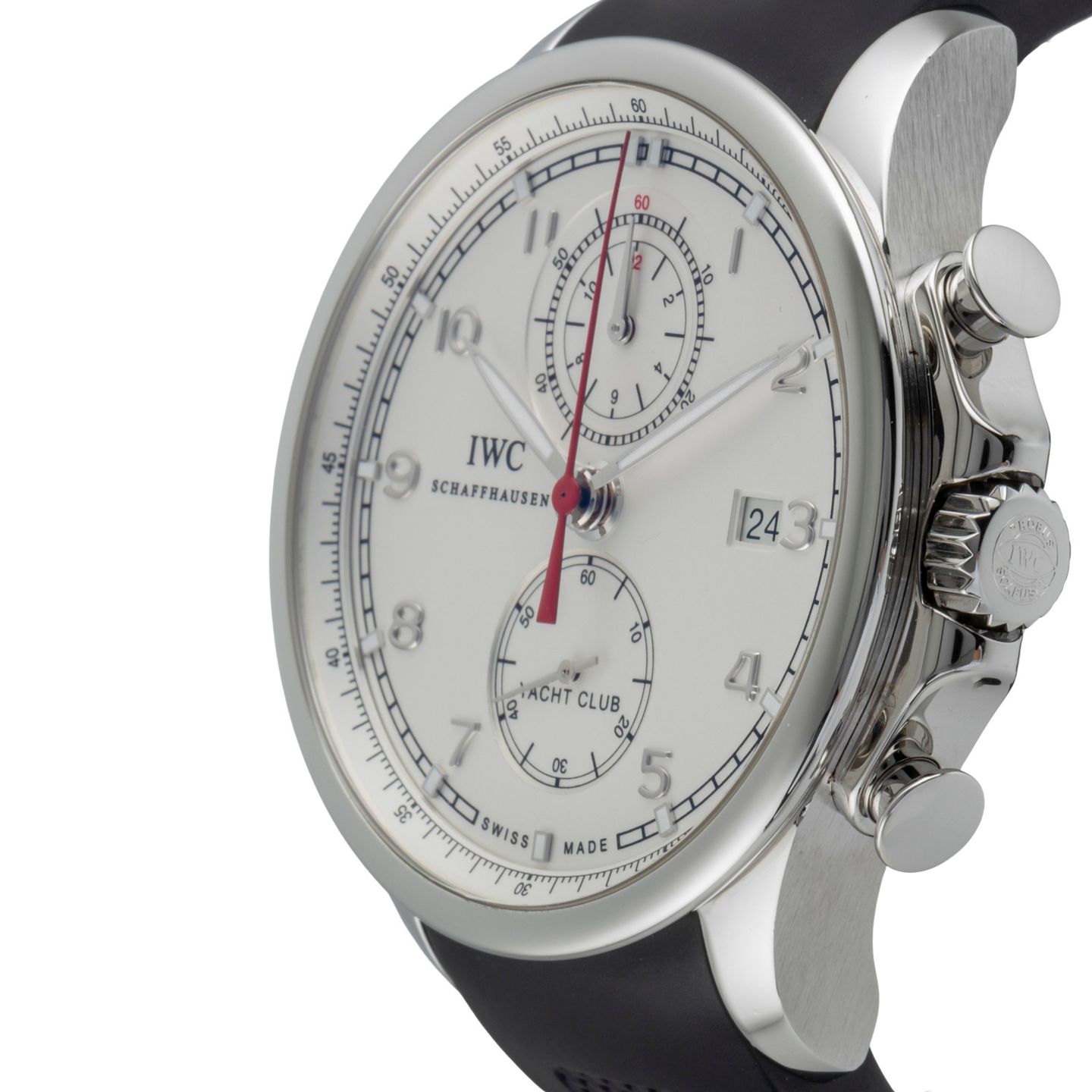 IWC Portuguese Yacht Club Chronograph IW390211 (Onbekend (willekeurig serienummer)) - Zwart wijzerplaat 45mm Staal (6/8)