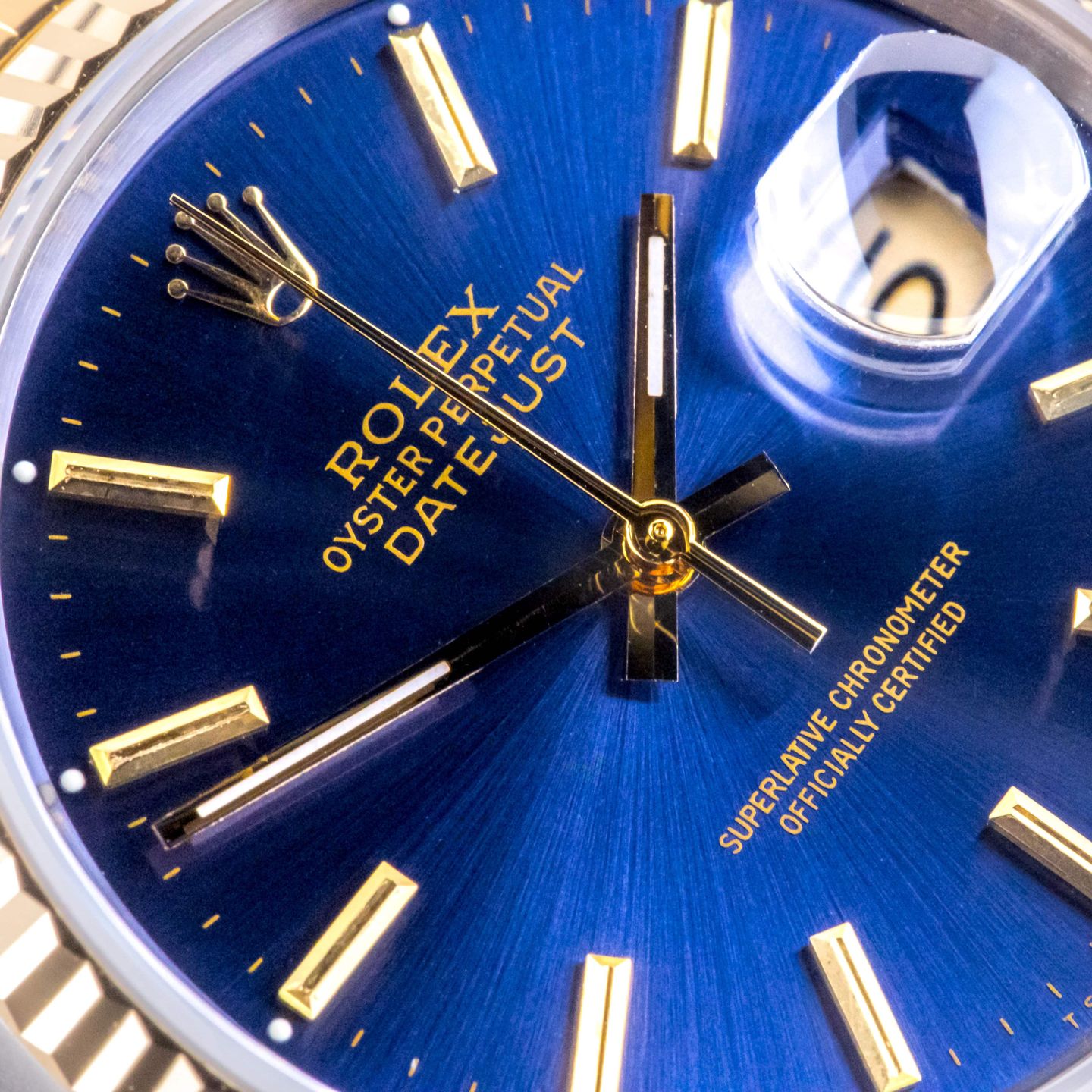 Rolex Datejust 36 16233 (1993) - Blue dial 36 mm Gold/Steel case (2/8)