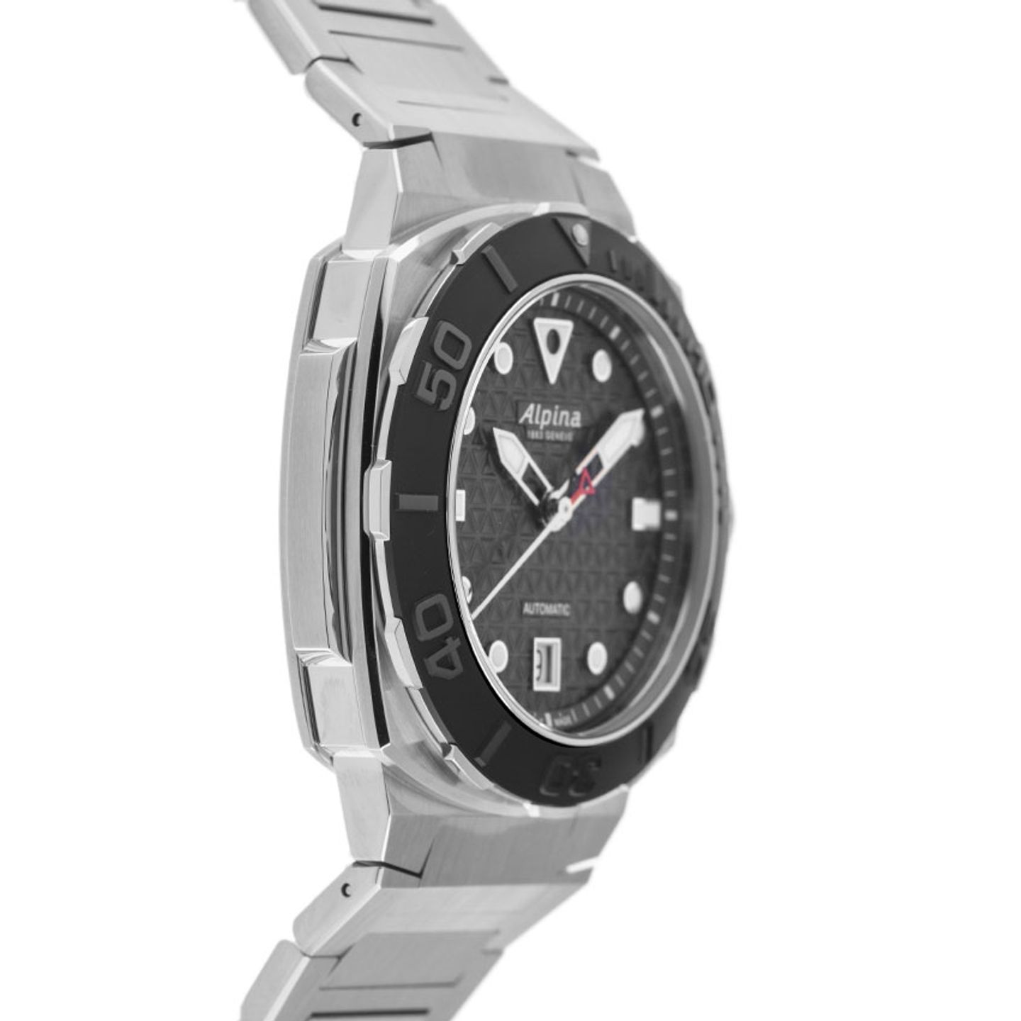 Alpina Seastrong AL-525G3VE6B (2025) - Zwart wijzerplaat Onbekend Staal (5/7)