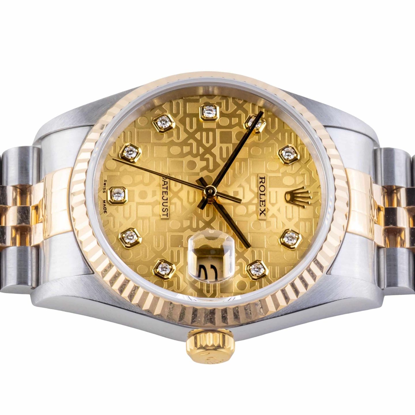 Rolex Datejust 36 16233 (2002) - Champagne dial 36 mm Gold/Steel case (6/8)