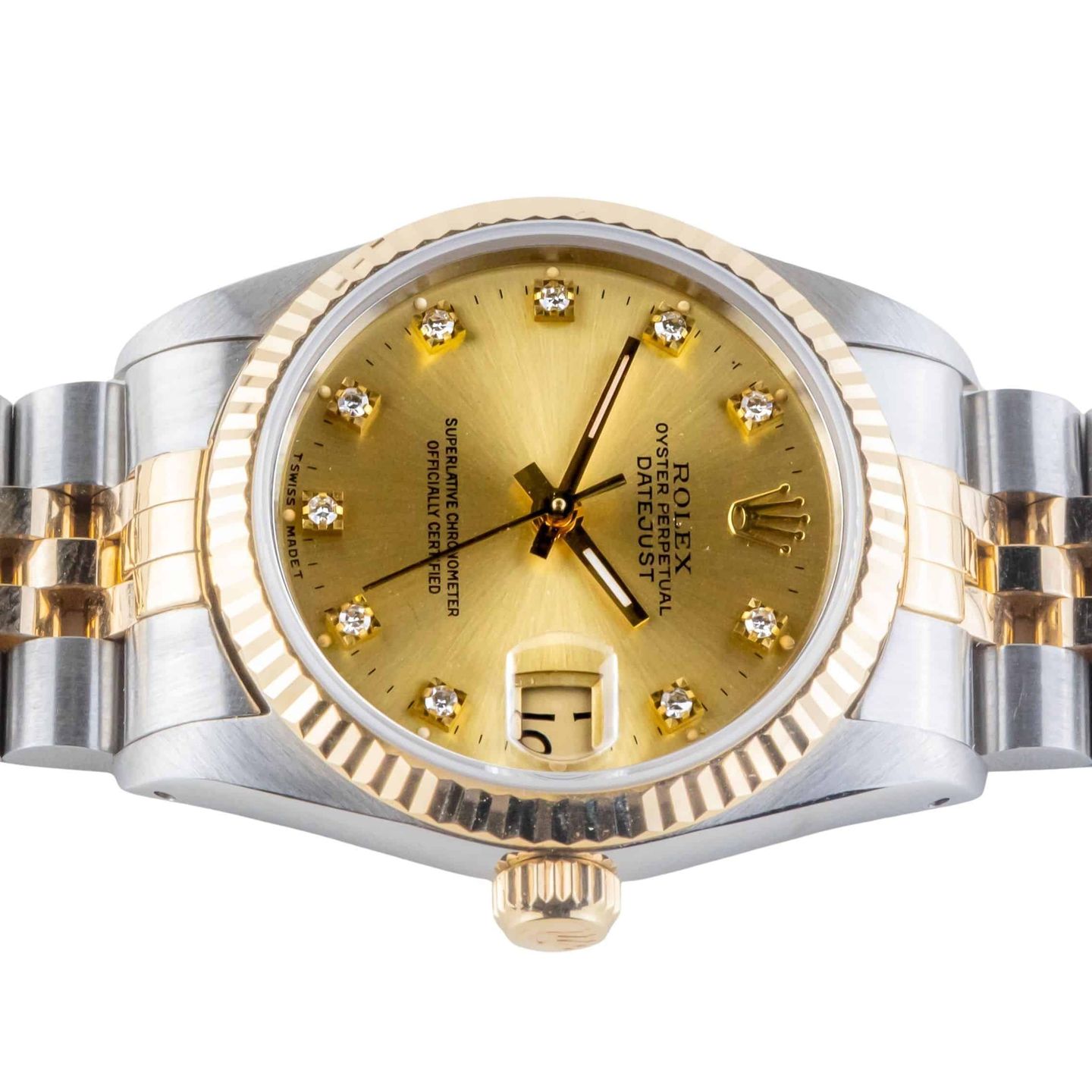 Rolex Datejust 31 68273 (1991) - Champagne dial 31 mm Gold/Steel case (6/8)