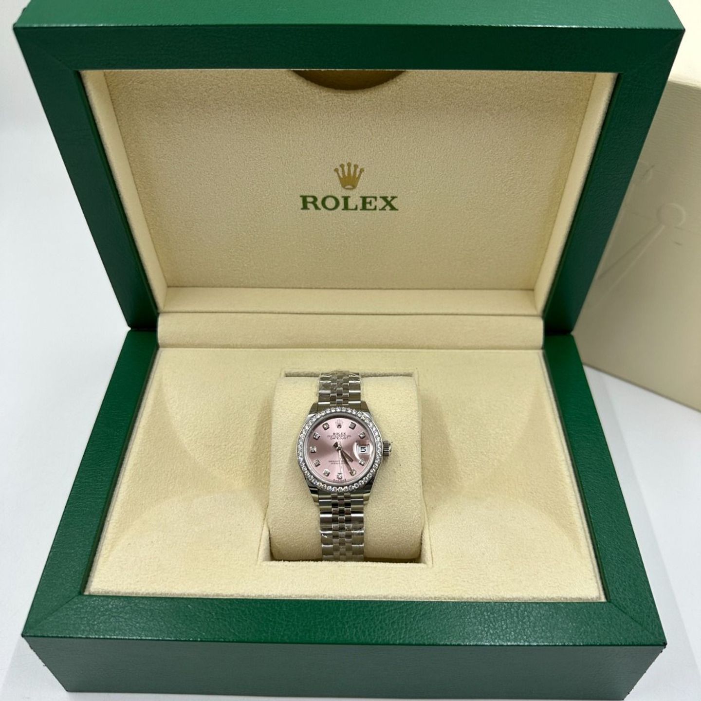 Rolex Lady-Datejust 279384RBR (2024) - Roze wijzerplaat 28mm Staal (4/8)