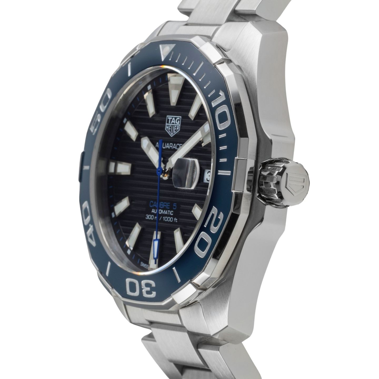 TAG Heuer Aquaracer 300M WAY201C.FC6395 (2017) - Zwart wijzerplaat 43mm Staal (6/8)