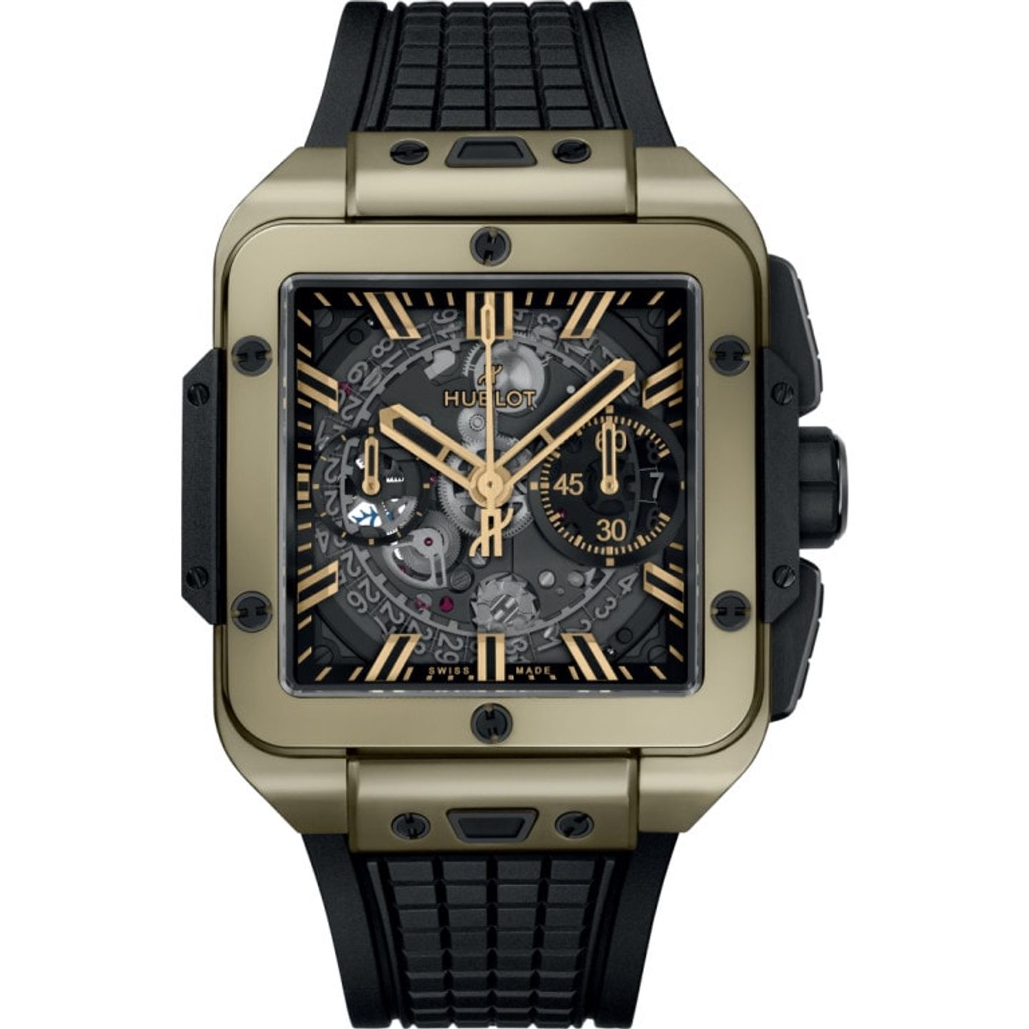 Hublot Square Bang 821.MX.0130.RX (2025) - Transparant wijzerplaat 42mm Geelgoud (1/1)