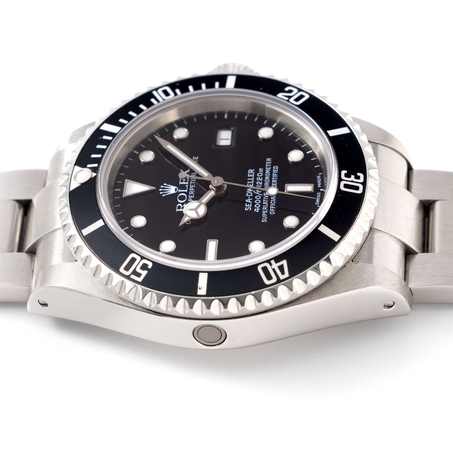 Rolex Sea-Dweller 4000 16600 (2001) - Zwart wijzerplaat 40mm Staal (8/8)