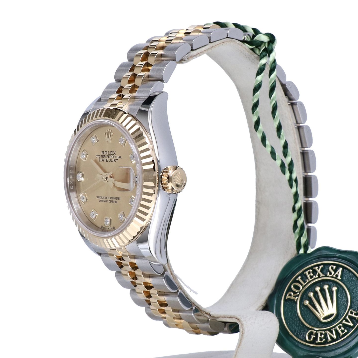 Rolex Lady-Datejust 279173 (2023) - Champagne wijzerplaat 28mm Goud/Staal (2/7)
