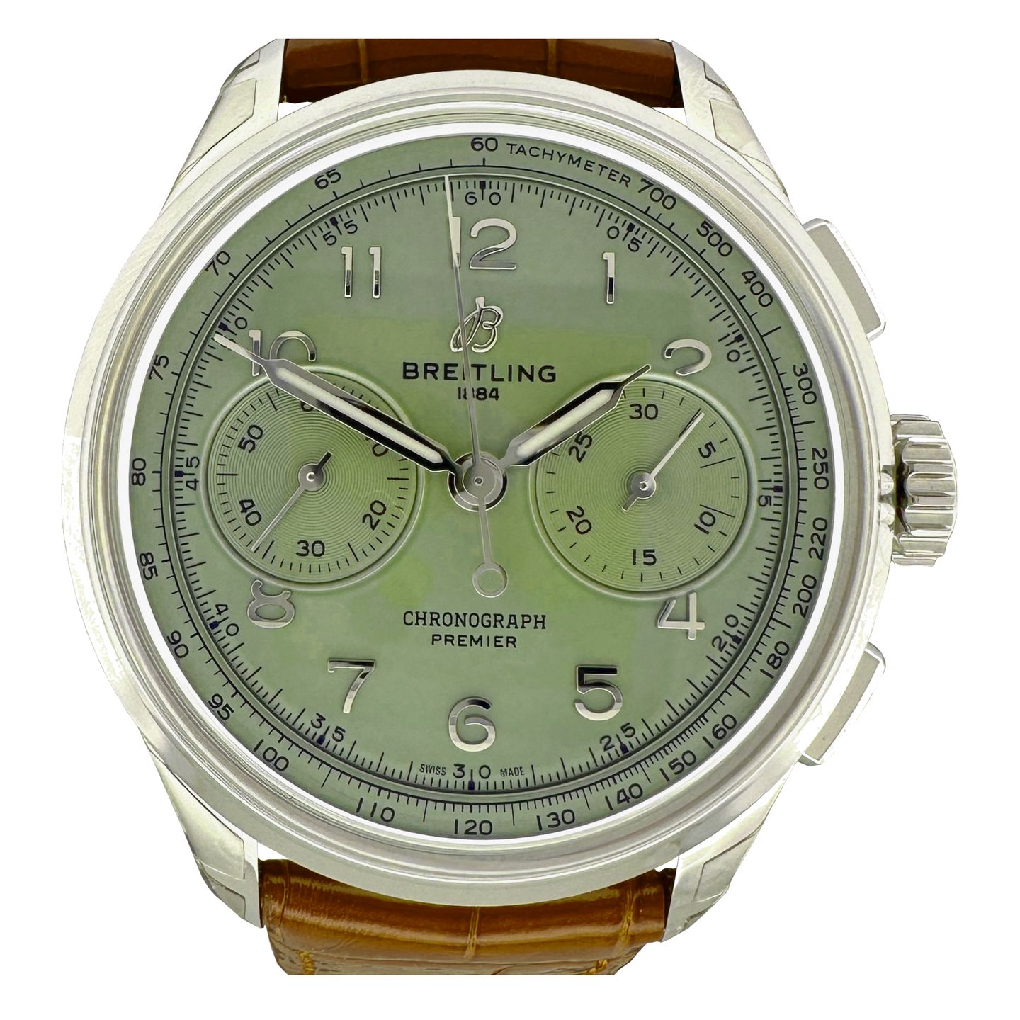 Breitling Premier AB0930D31L1P1 (2024) - Green dial 40 mm Steel case (1/8)