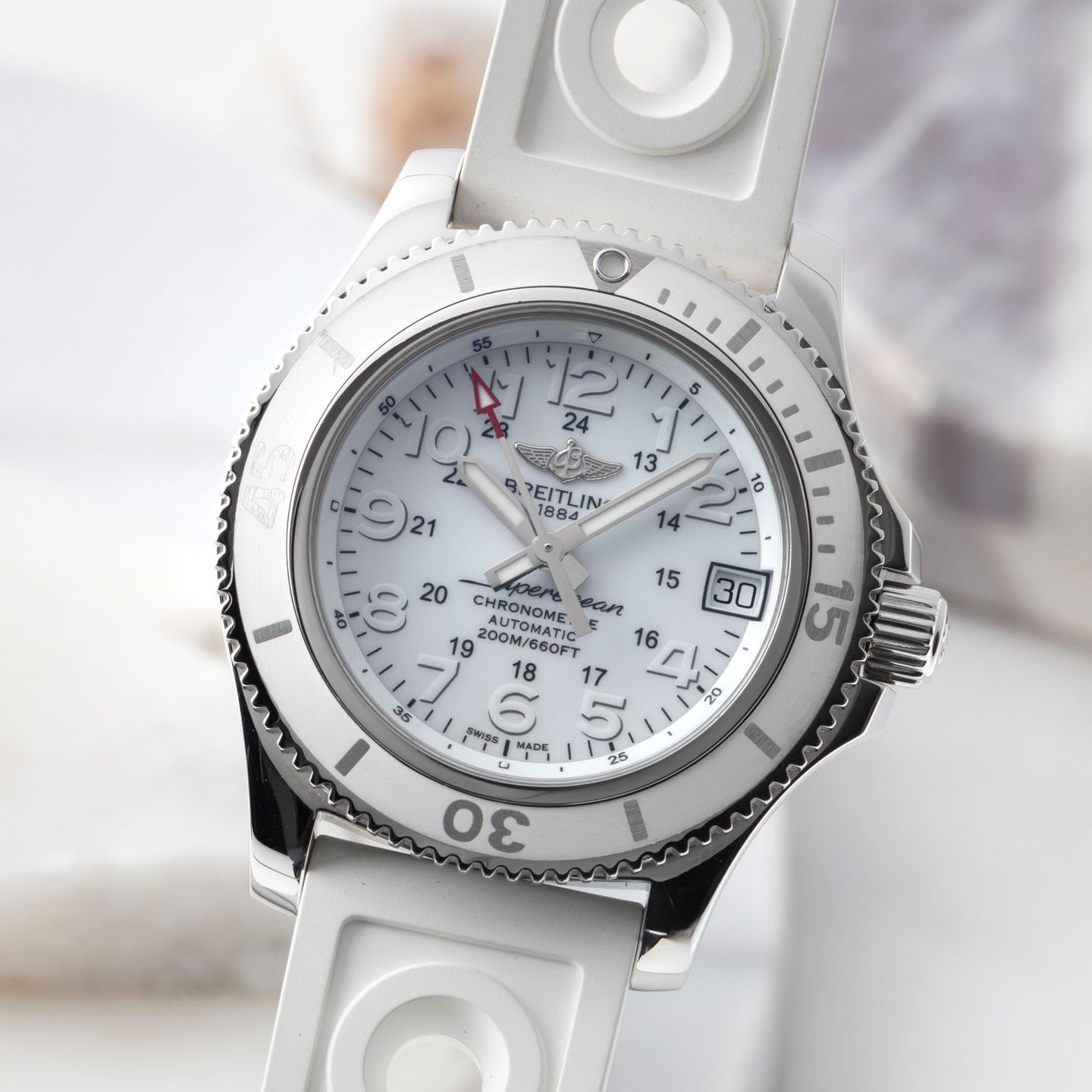 Breitling Superocean II 36 A17312D2/A775 (Onbekend (willekeurig serienummer)) - Wit wijzerplaat 36mm Staal (3/8)