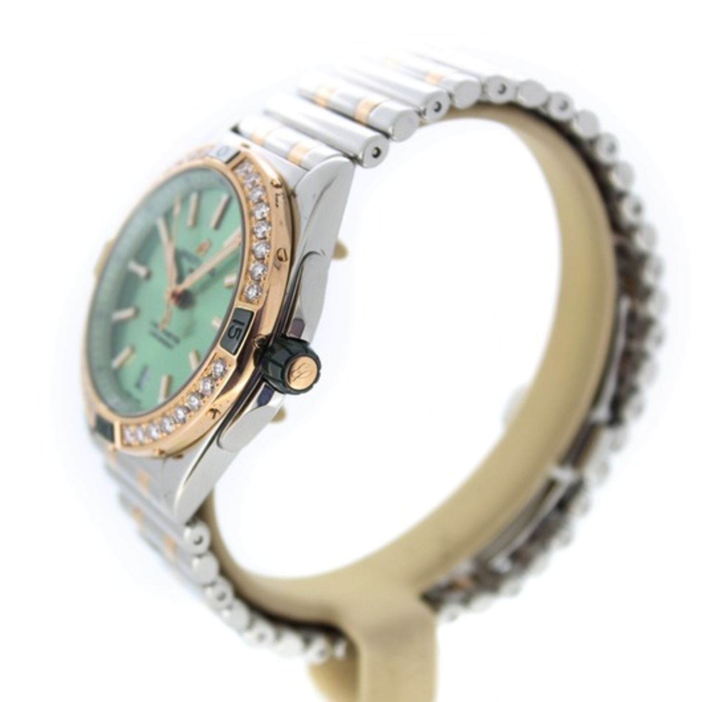 Breitling Chronomat U17356531L1U1 (2023) - Green dial 38 mm Gold/Steel case (6/7)