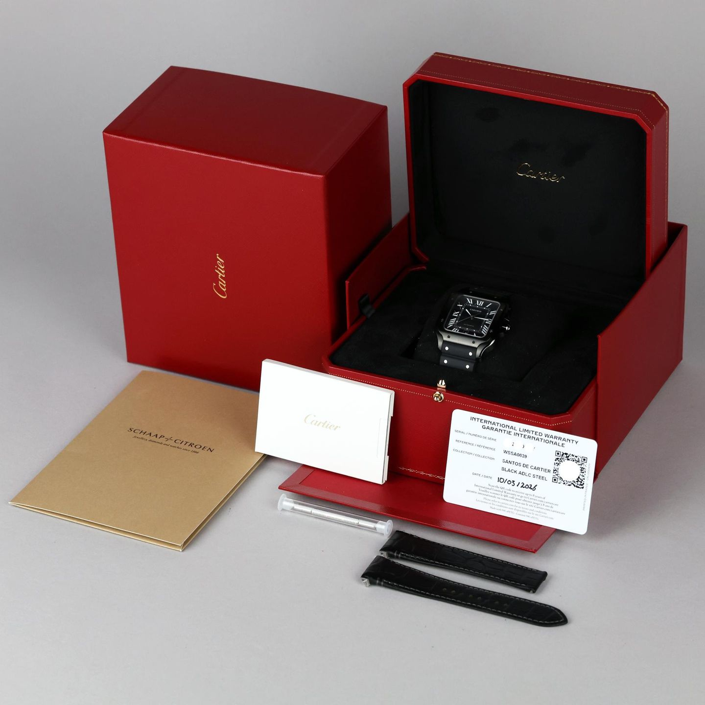 Cartier Santos WSSA0039 (2026) - Black dial 40 mm Steel case (8/8)