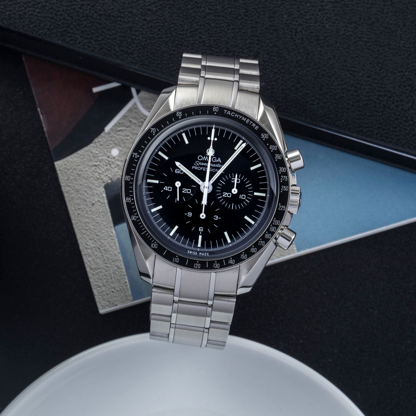 Omega Speedmaster Professional Moonwatch 311.30.42.30.01.005 (Unknown (random serial)) - Black dial 42 mm Steel case (1/8)