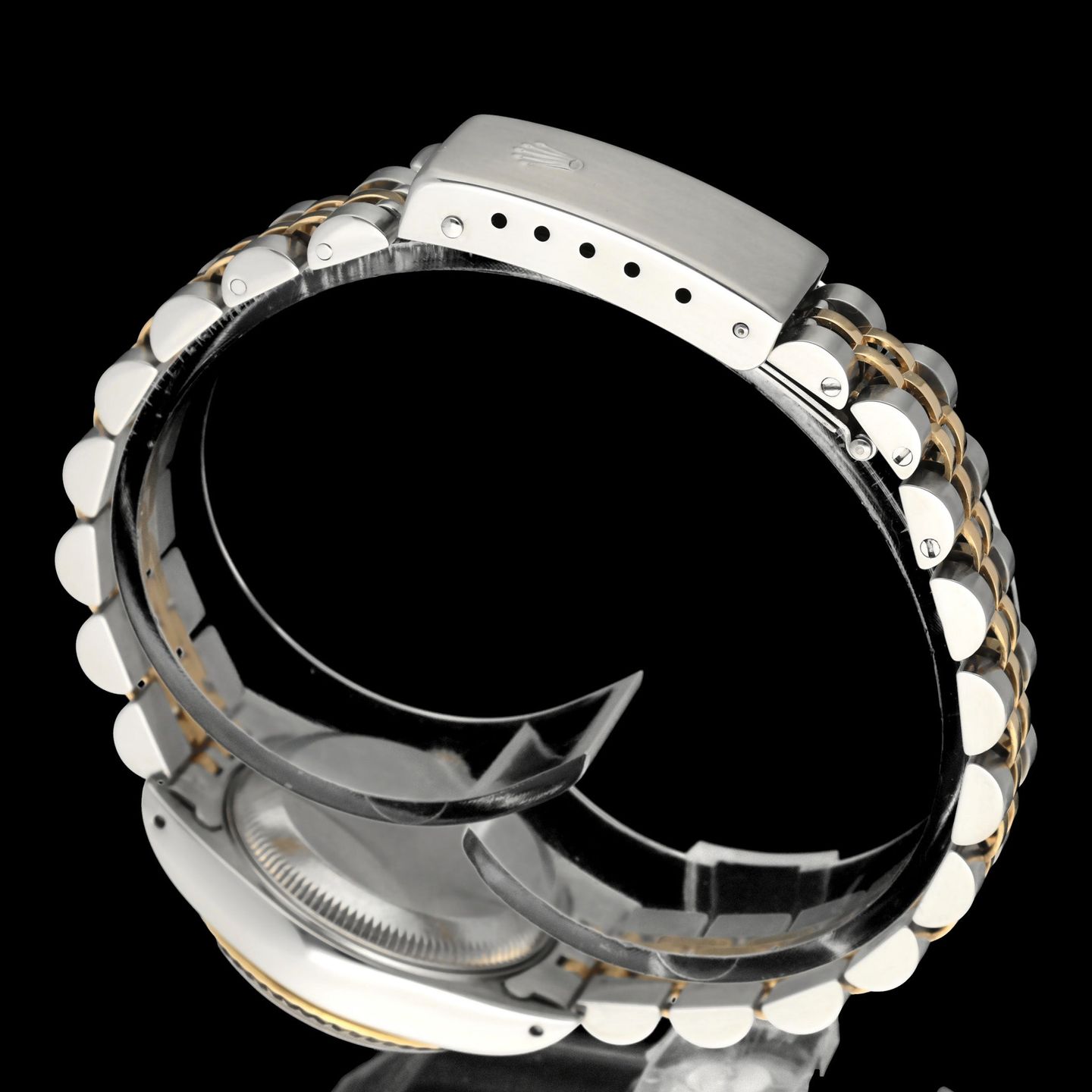 Rolex Lady-Datejust 69173 (1988) - Champagne dial 26 mm Gold/Steel case (7/8)