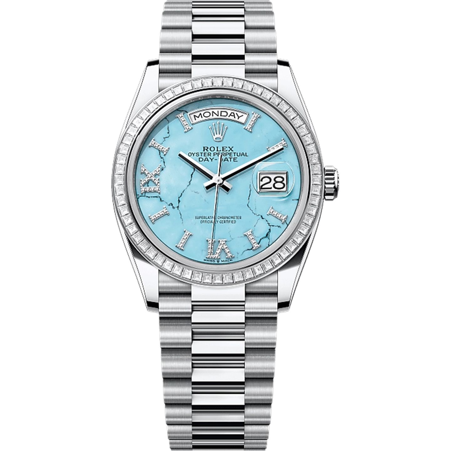Rolex Day-Date 36 128396TBR (2025) - Blauw wijzerplaat 36mm Platina (1/1)
