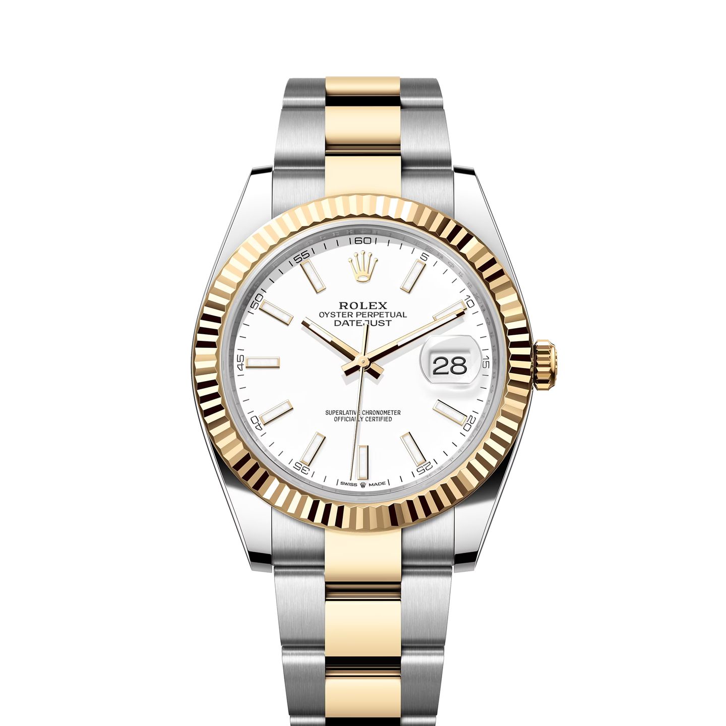 Rolex Datejust 41 126333 (2024) - White dial 41 mm Gold/Steel case (1/8)