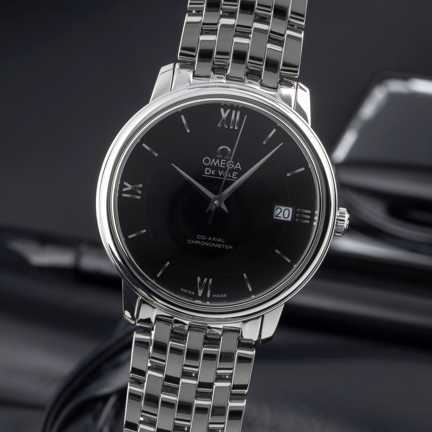 Omega De Ville Prestige 424.10.37.20.01.001 (Unknown (random serial)) - Black dial 37 mm Steel case (3/8)