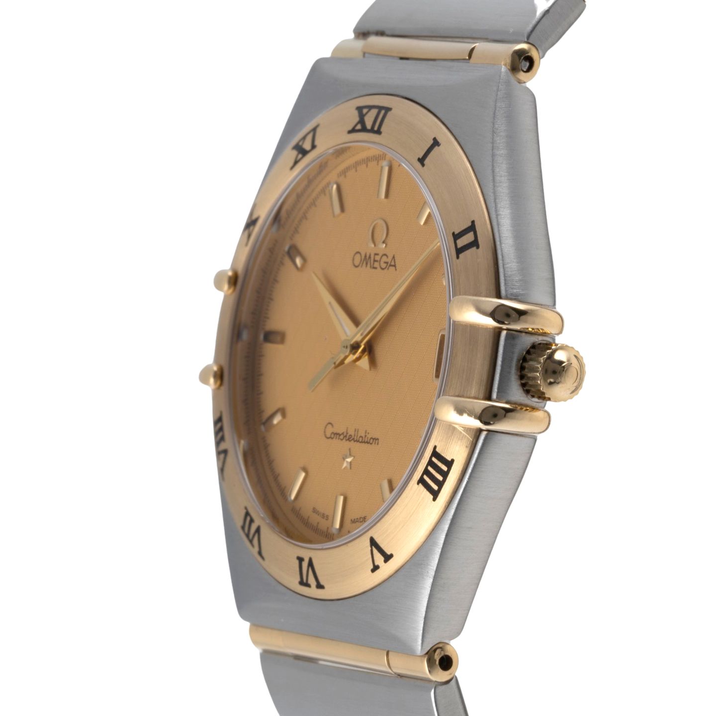 Omega Constellation 1212.10.00 (2000) - Champagne dial 34 mm Gold/Steel case (6/8)