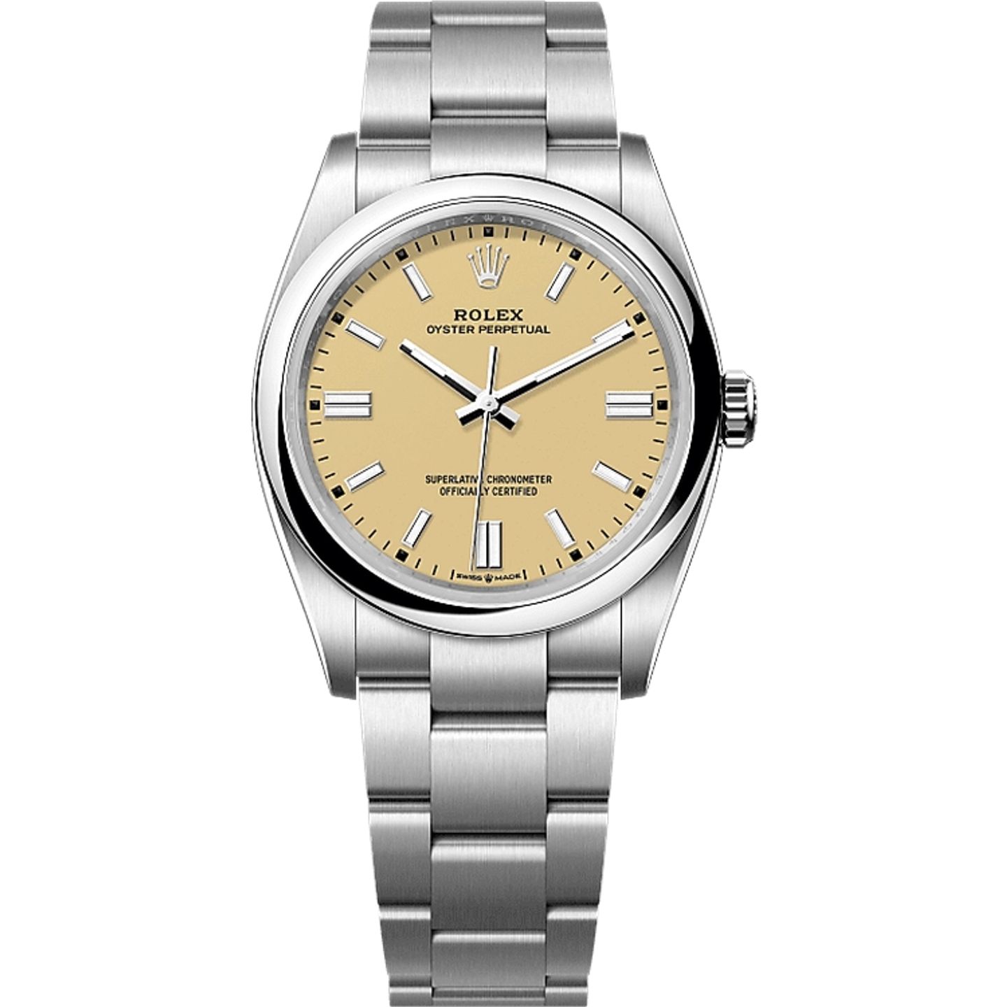 Rolex Oyster Perpetual 36 126000 (2025) - Beige wijzerplaat 36mm Staal (1/1)