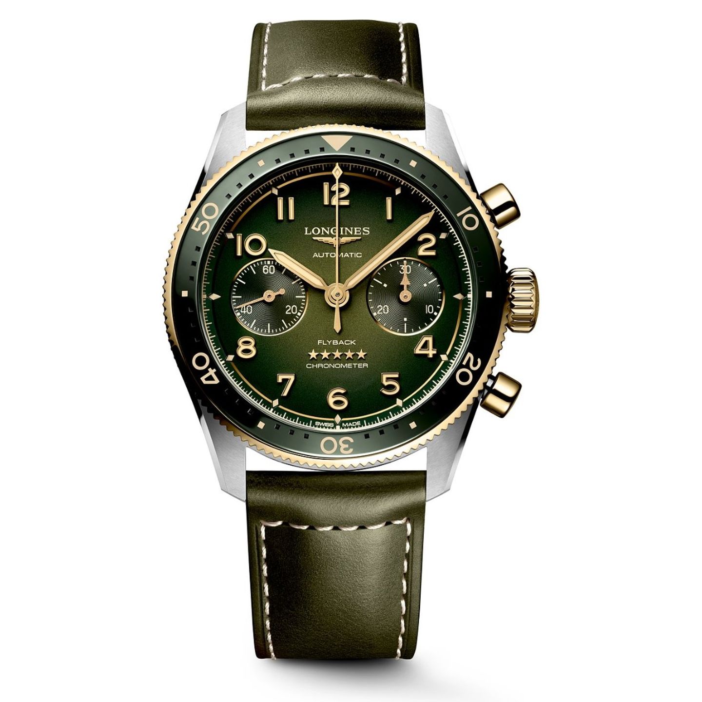 Longines Spirit l38215532 (2024) - Groen wijzerplaat 42mm Staal (1/1)