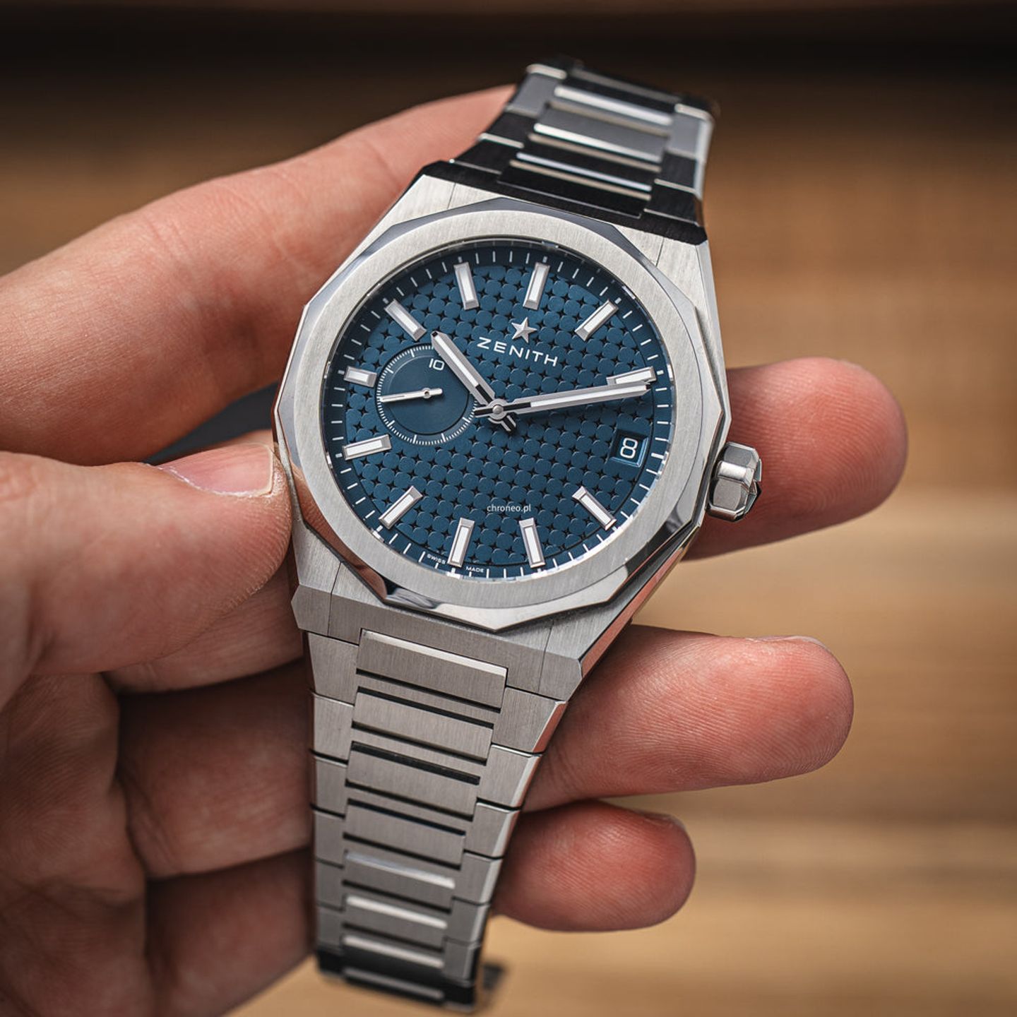 Zenith Defy Skyline 03.9300.3620/51.I001 (2024) - Blauw wijzerplaat 41mm Staal (4/8)