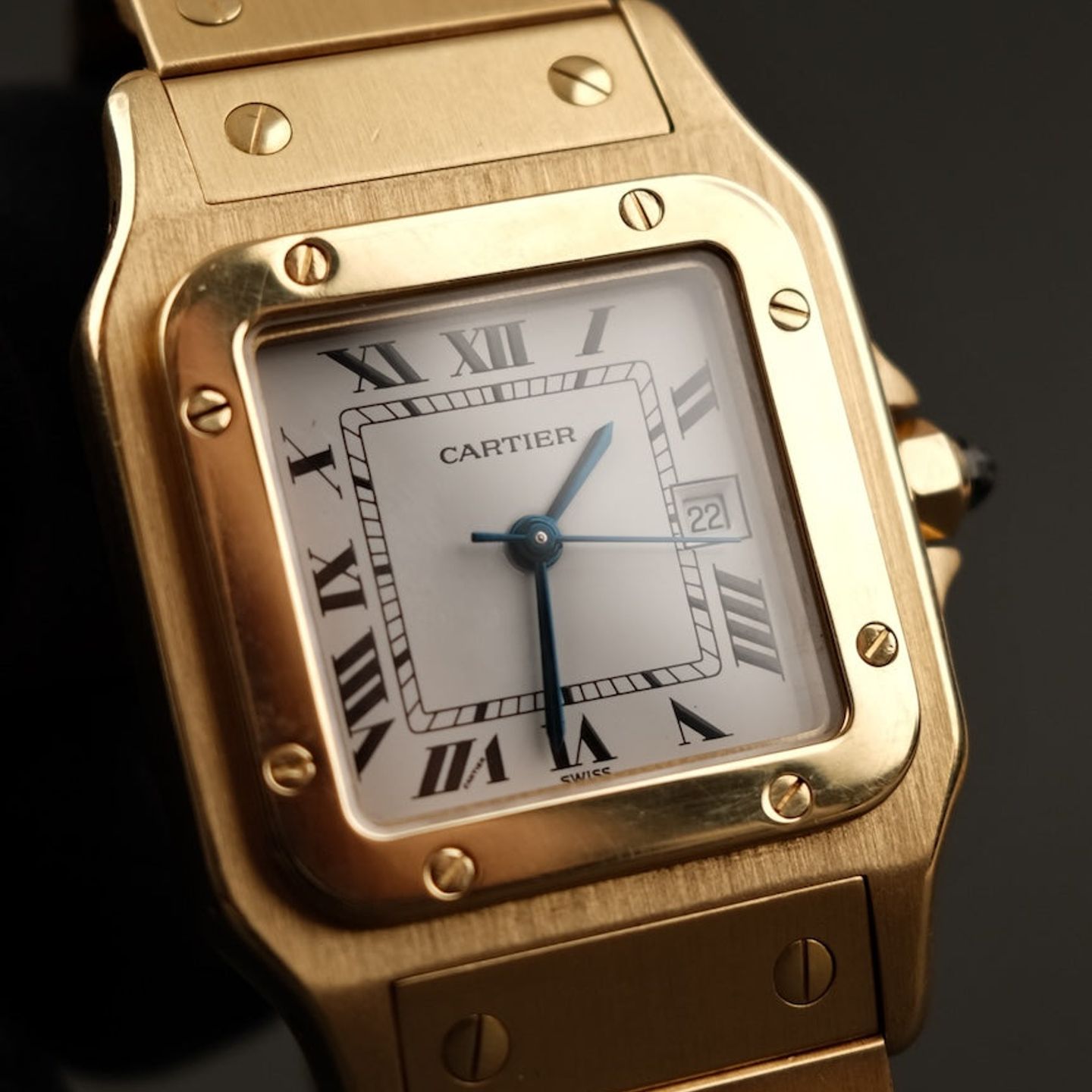 Cartier Santos 2960 (Onbekend (willekeurig serienummer)) - Wit wijzerplaat 41mm Geelgoud (7/8)