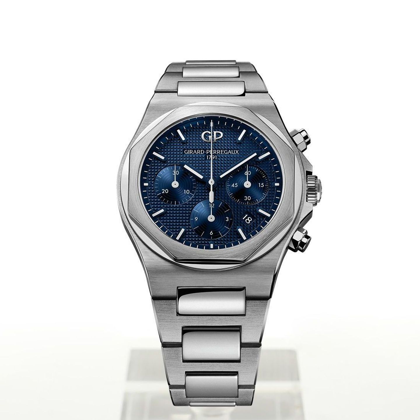 Girard-Perregaux Laureato 81020-11-431-11A (2024) - Blauw wijzerplaat 43mm Staal (2/2)