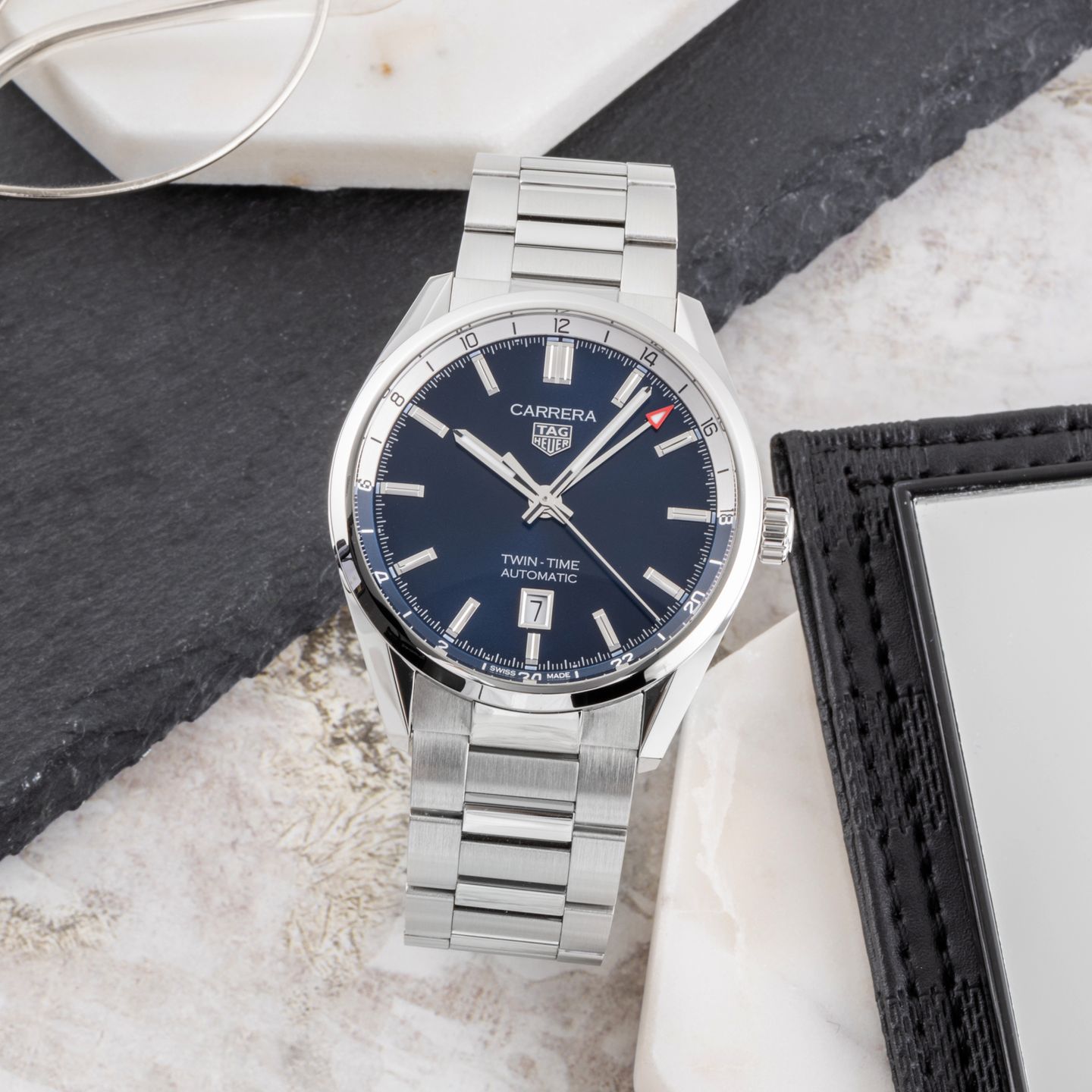 TAG Heuer Carrera WBN201A.BA0640 (Onbekend (willekeurig serienummer)) - Blauw wijzerplaat 41mm Staal (1/8)