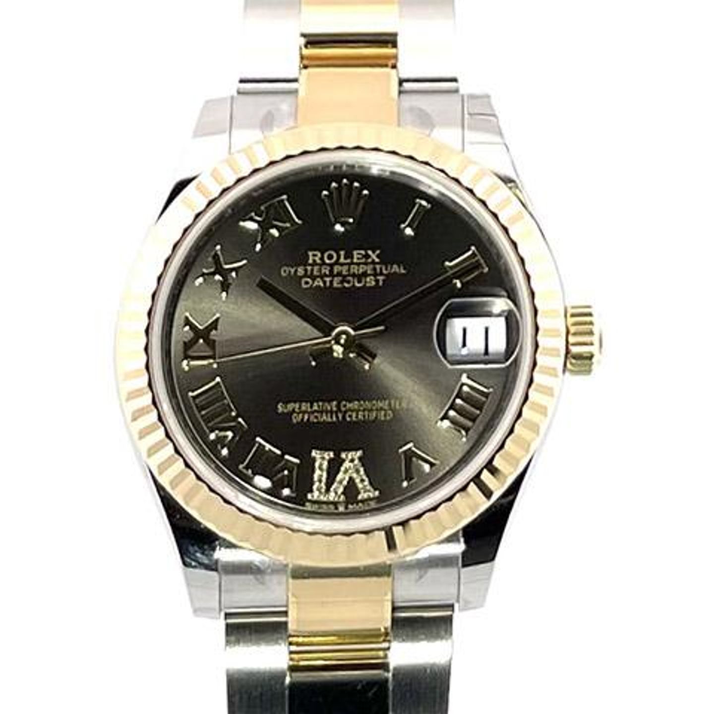 Rolex Datejust 31 278273 (2023) - Grey dial 31 mm Gold/Steel case (1/8)