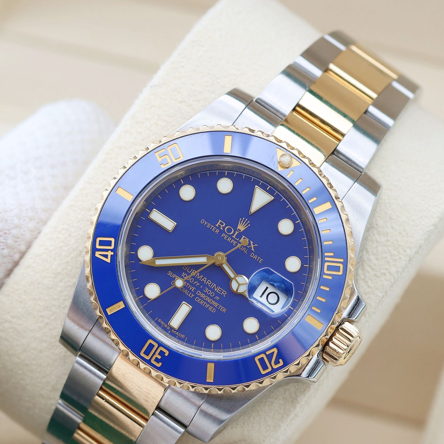 Rolex Submariner Date 116613LB (Onbekend (willekeurig serienummer)) - Blauw wijzerplaat 40mm Goud/Staal (3/8)