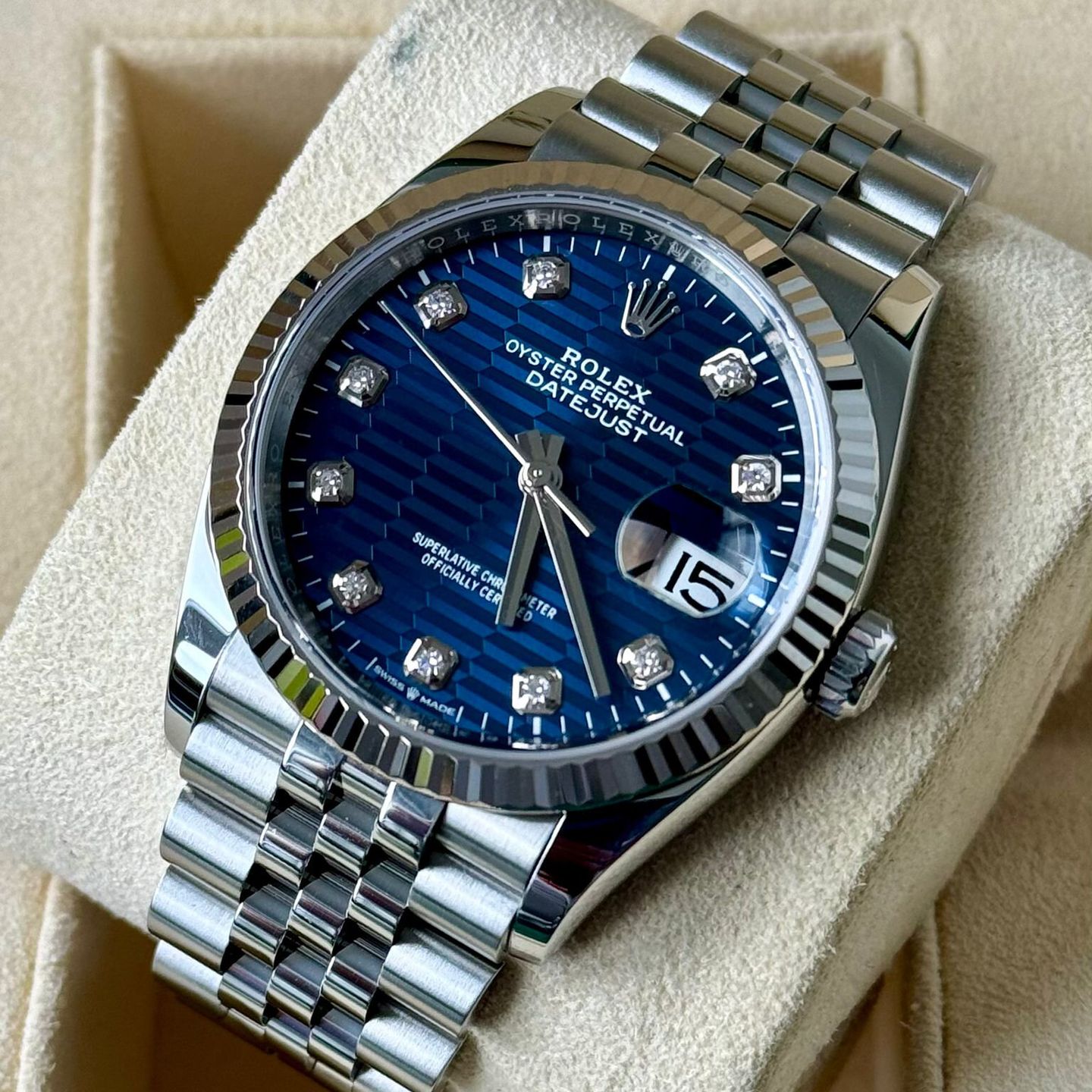 Rolex Datejust 36 126234 (2023) - Blue dial 36 mm Steel case (3/7)