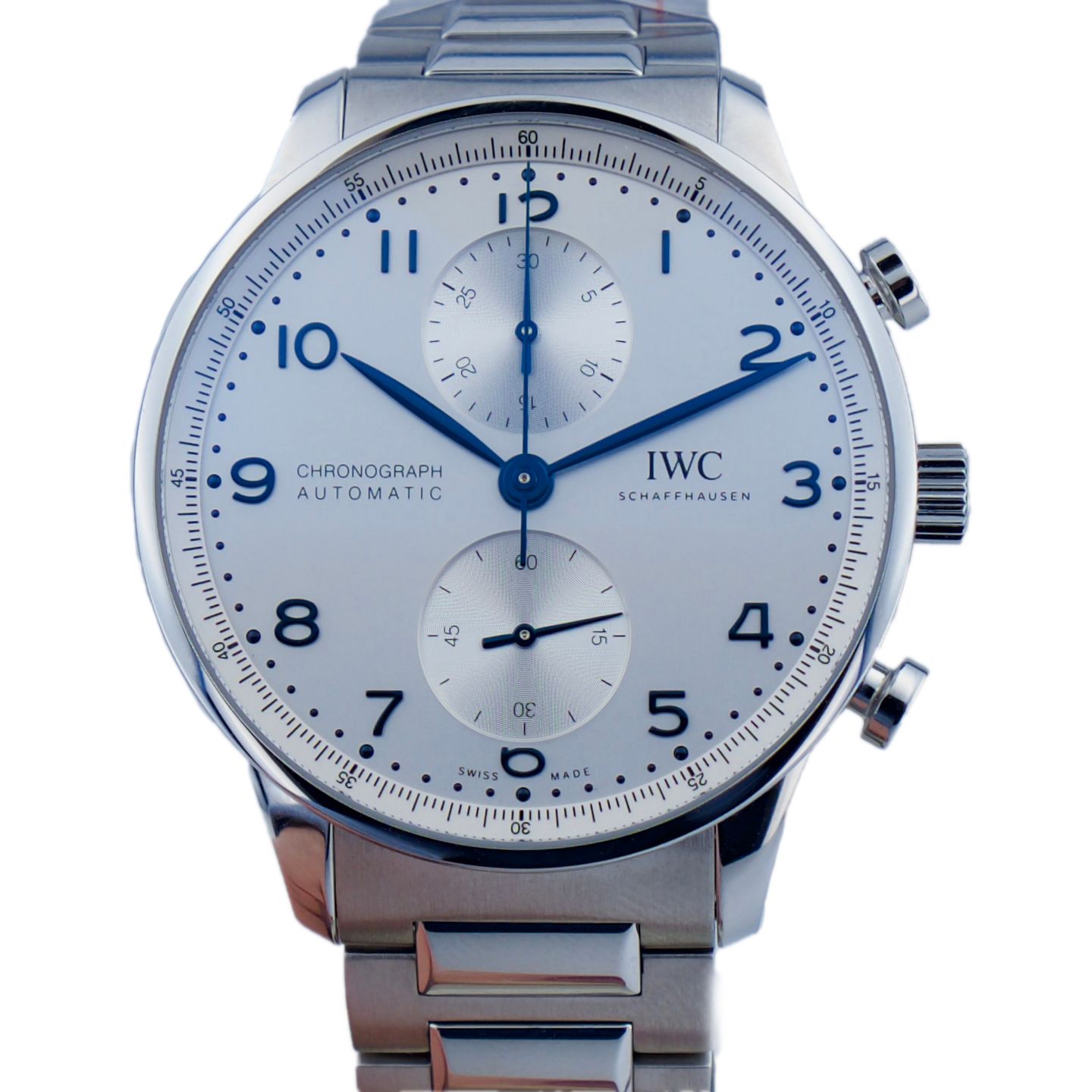 IWC Portuguese Chronograph IW371617 (2022) - Silver dial 41 mm Steel case (1/1)