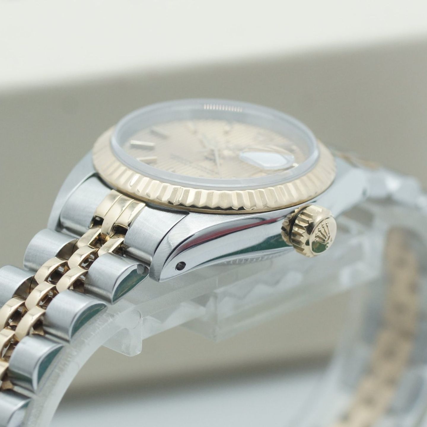 Rolex Lady-Datejust 69173 (1985) - Champagne wijzerplaat 26mm Goud/Staal (5/8)
