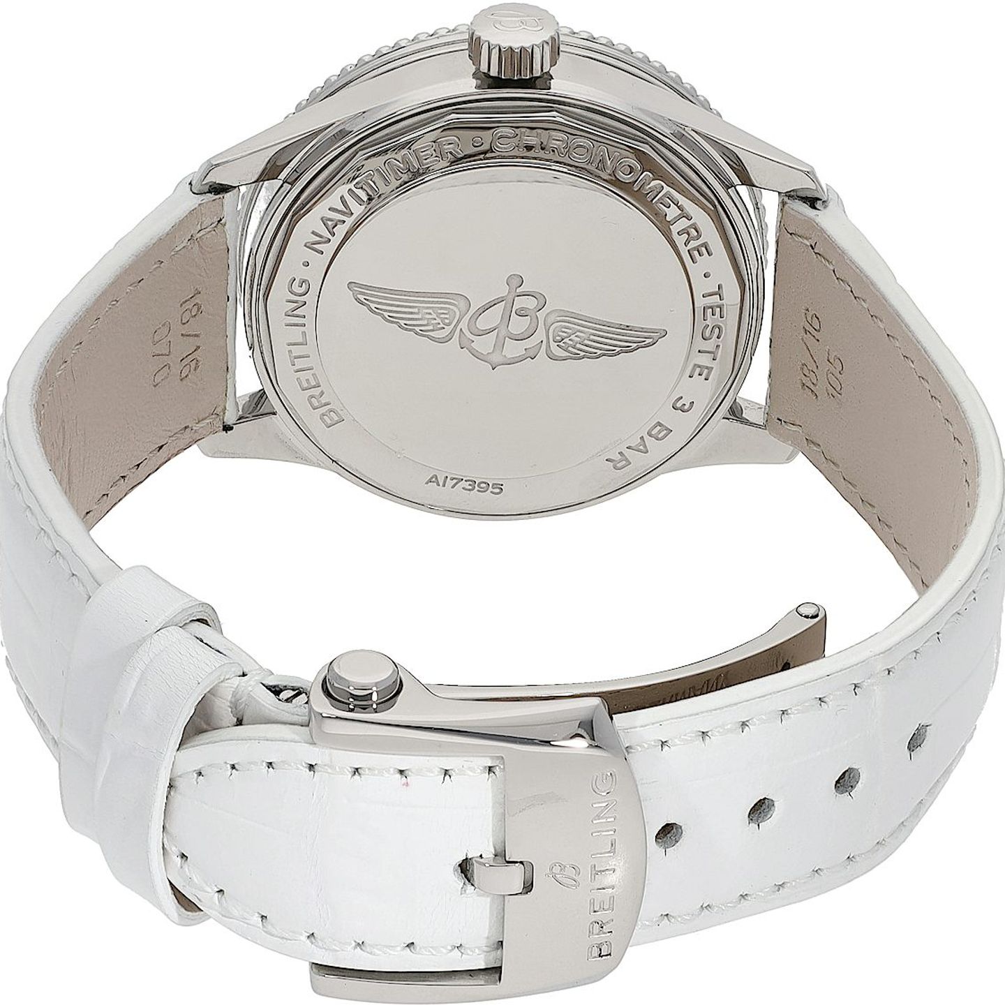 Breitling Navitimer A17395211A1P1 (Unknown (random serial)) - White dial 35 mm Steel case (5/5)