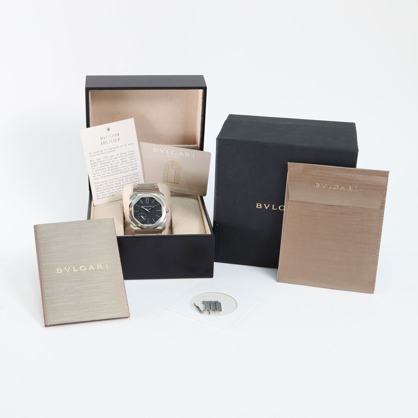 Bulgari Octo 103296 (2020) - Grijs wijzerplaat 40mm Titanium (3/3)