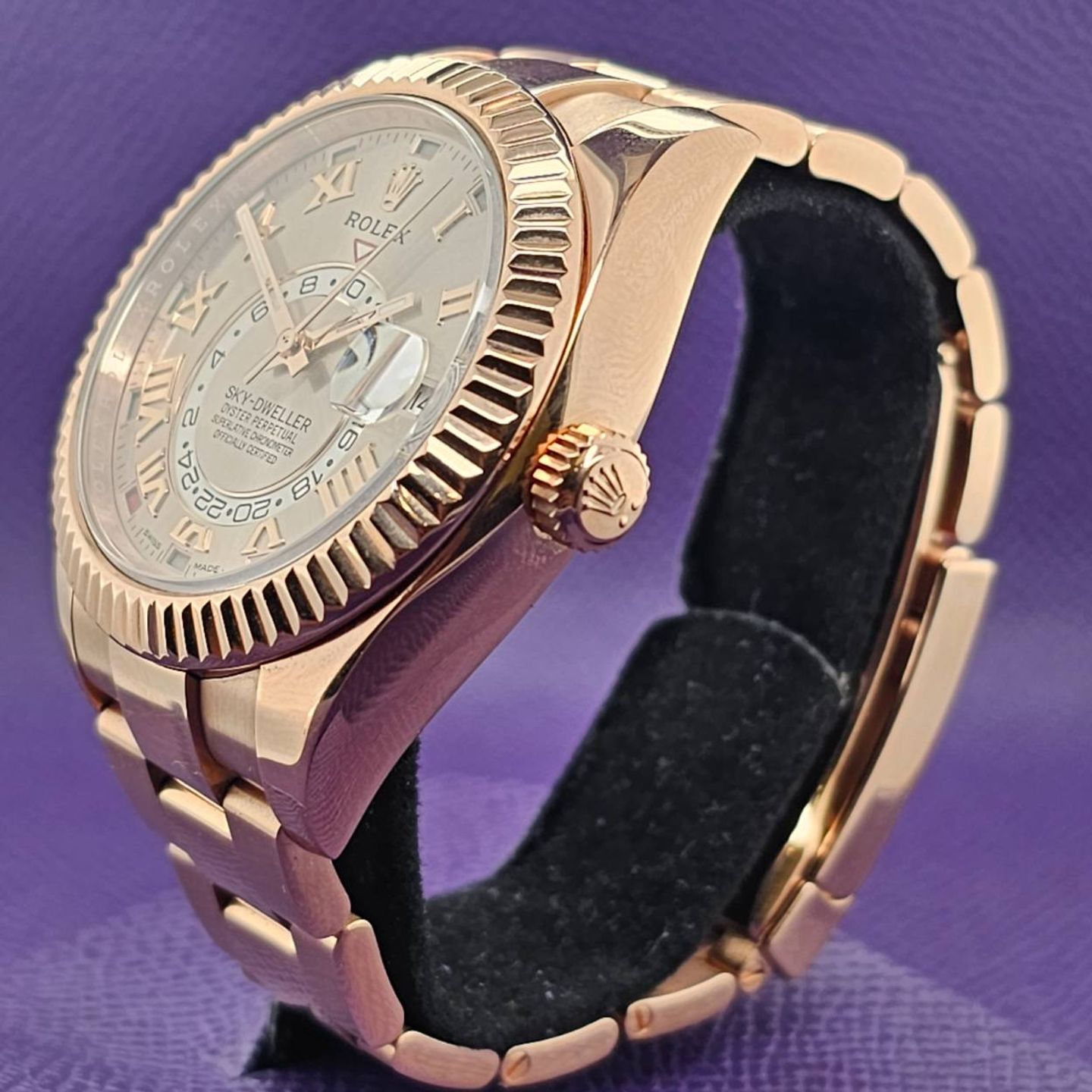 Rolex Sky-Dweller 326935 (2014) - Roze wijzerplaat 42mm Roségoud (5/5)