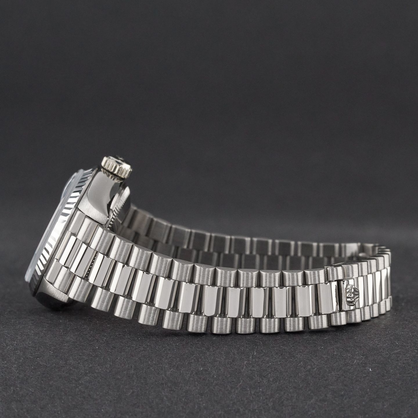 Rolex Lady-Datejust 69179 (1987) - Blue dial 26 mm White Gold case (5/8)