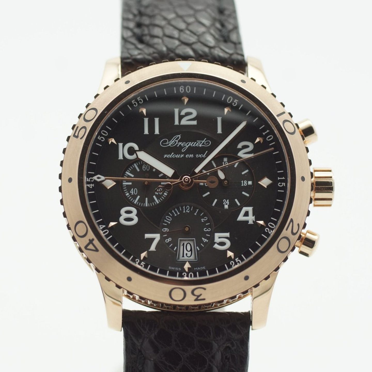 Breguet Type XX - XXI - XXII 3810BR/92/9ZU (2013) - Black dial 42 mm Rose Gold case (3/8)