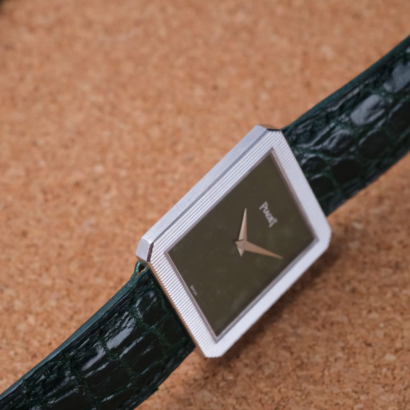 Piaget Protocole 9154 (1975) - Green dial 28 mm White Gold case (14/16)