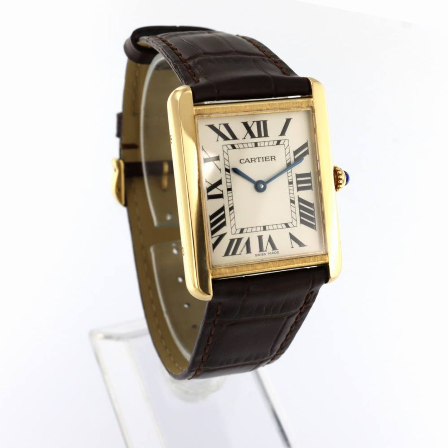 Cartier Tank Solo W1018855 (2017) - Silver dial 27 mm Yellow Gold case (1/6)