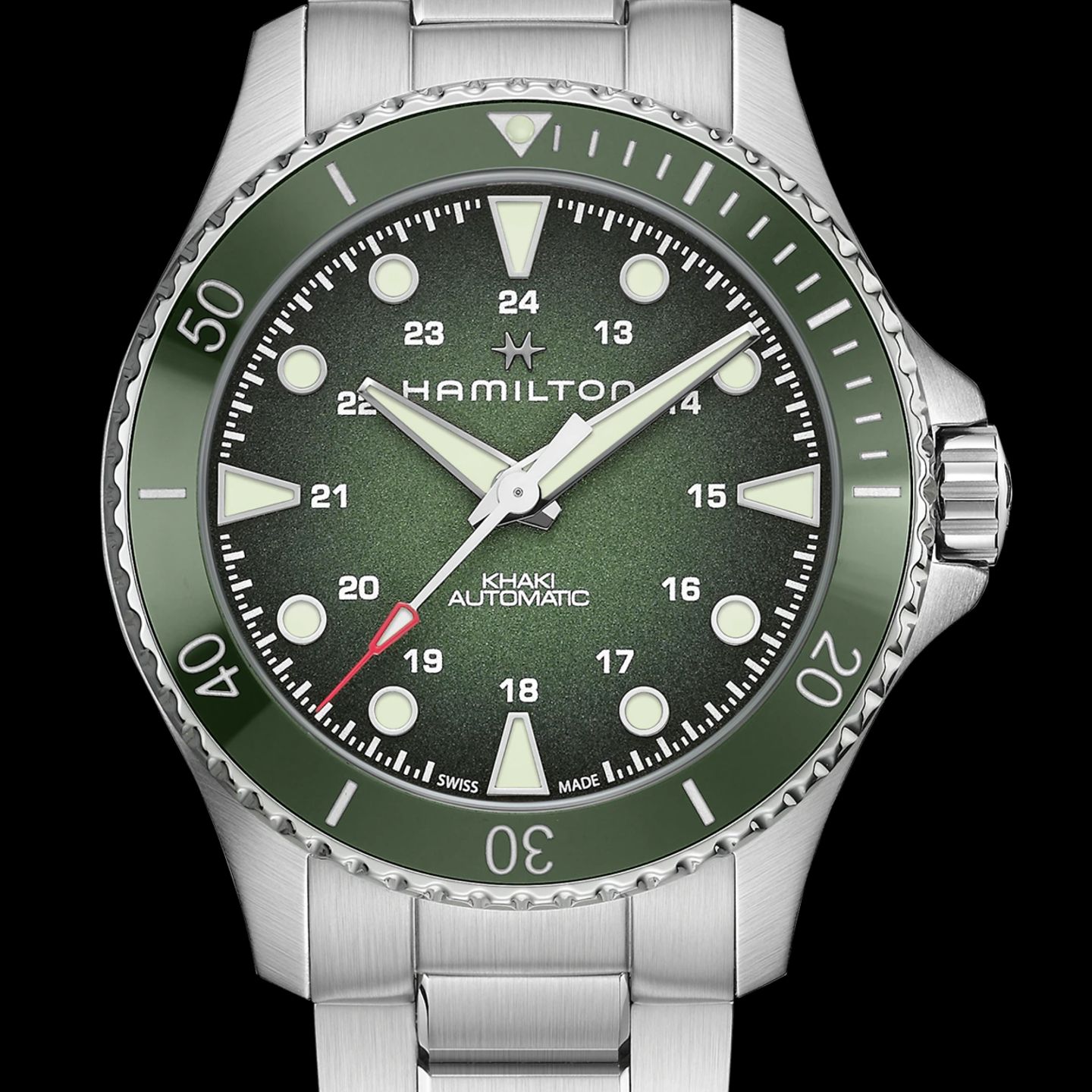 Hamilton Khaki Navy H82525160 (2024) - Green dial 43 mm Steel case (1/6)