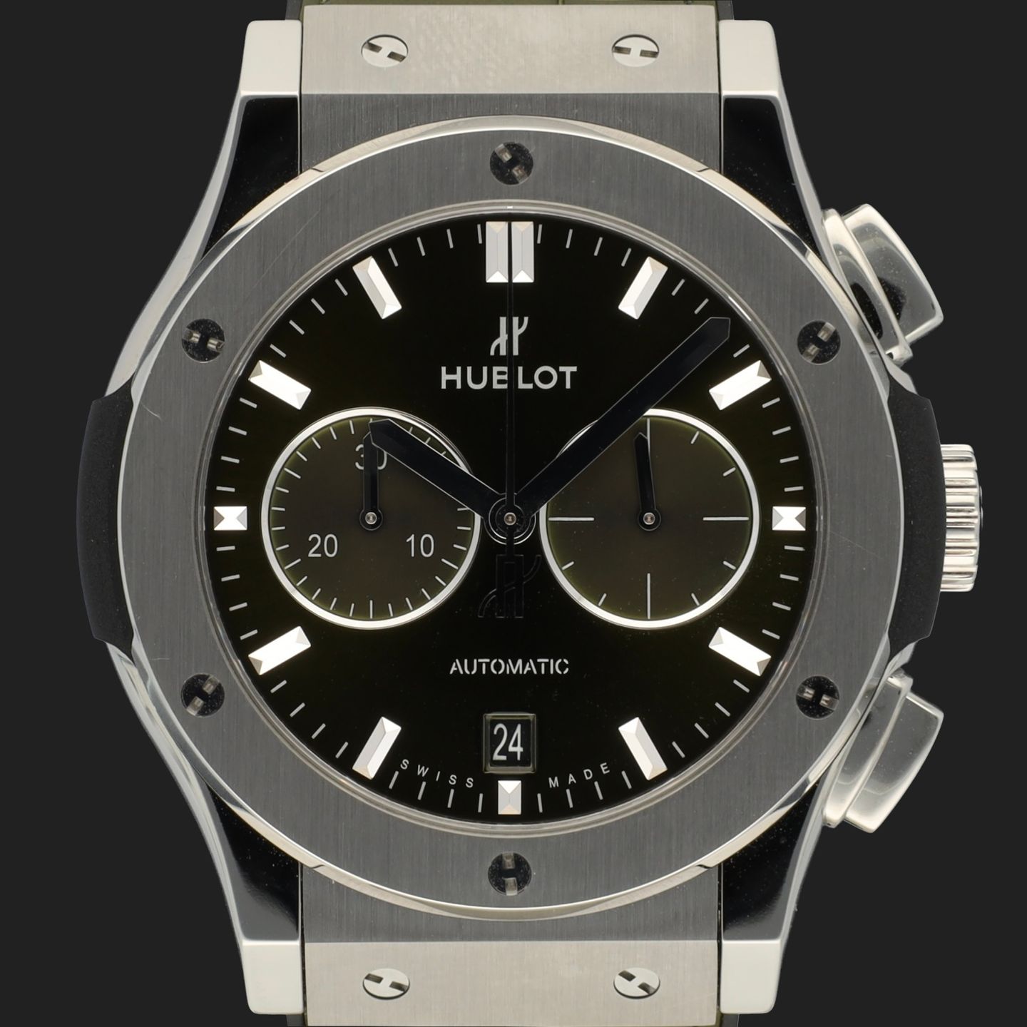 Hublot Classic Fusion Chronograph 541.NX.8970.LR (2024) - Groen wijzerplaat 42mm Titanium (2/7)