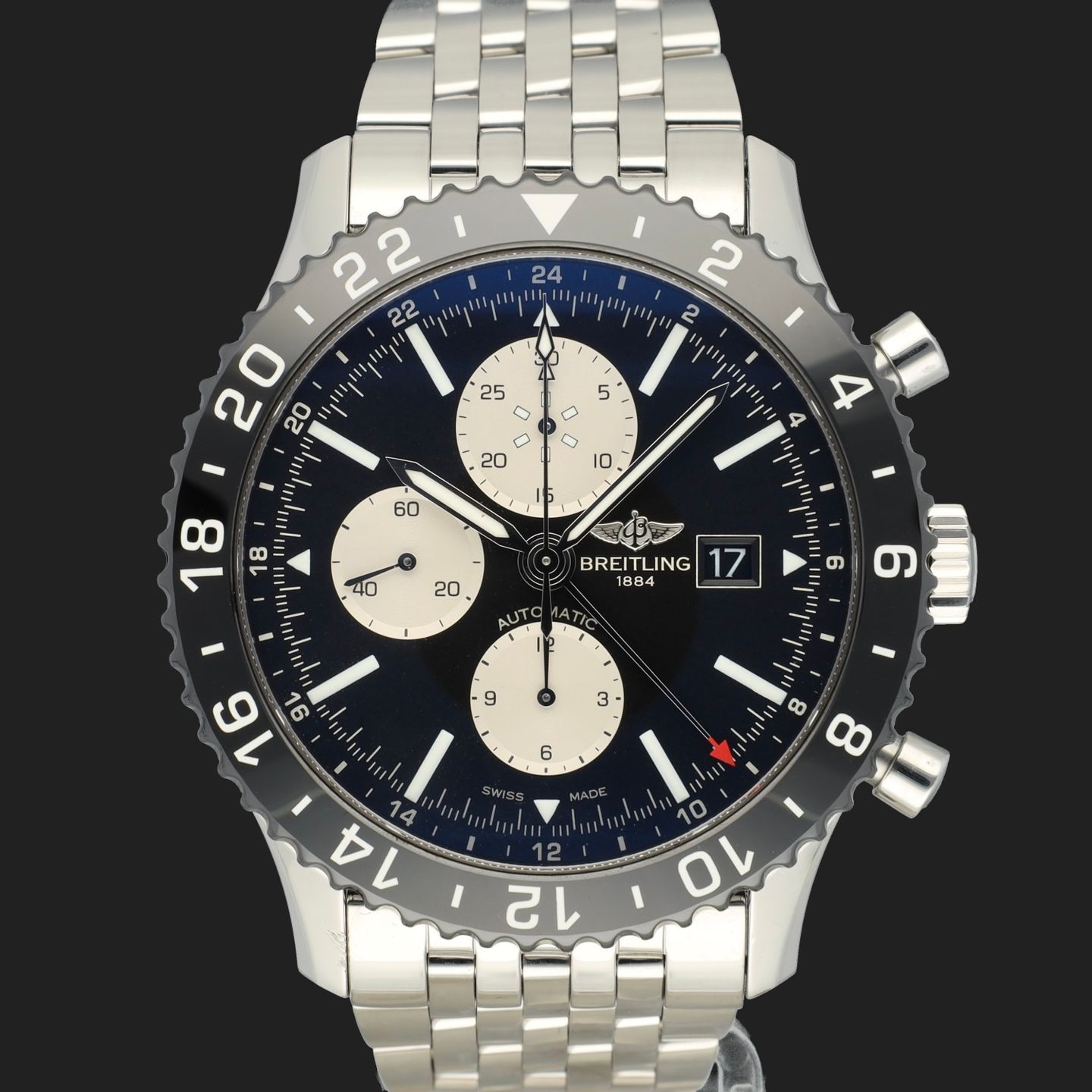 Breitling Chronoliner Y2431012 (2018) - Black dial 46 mm Steel case (3/8)