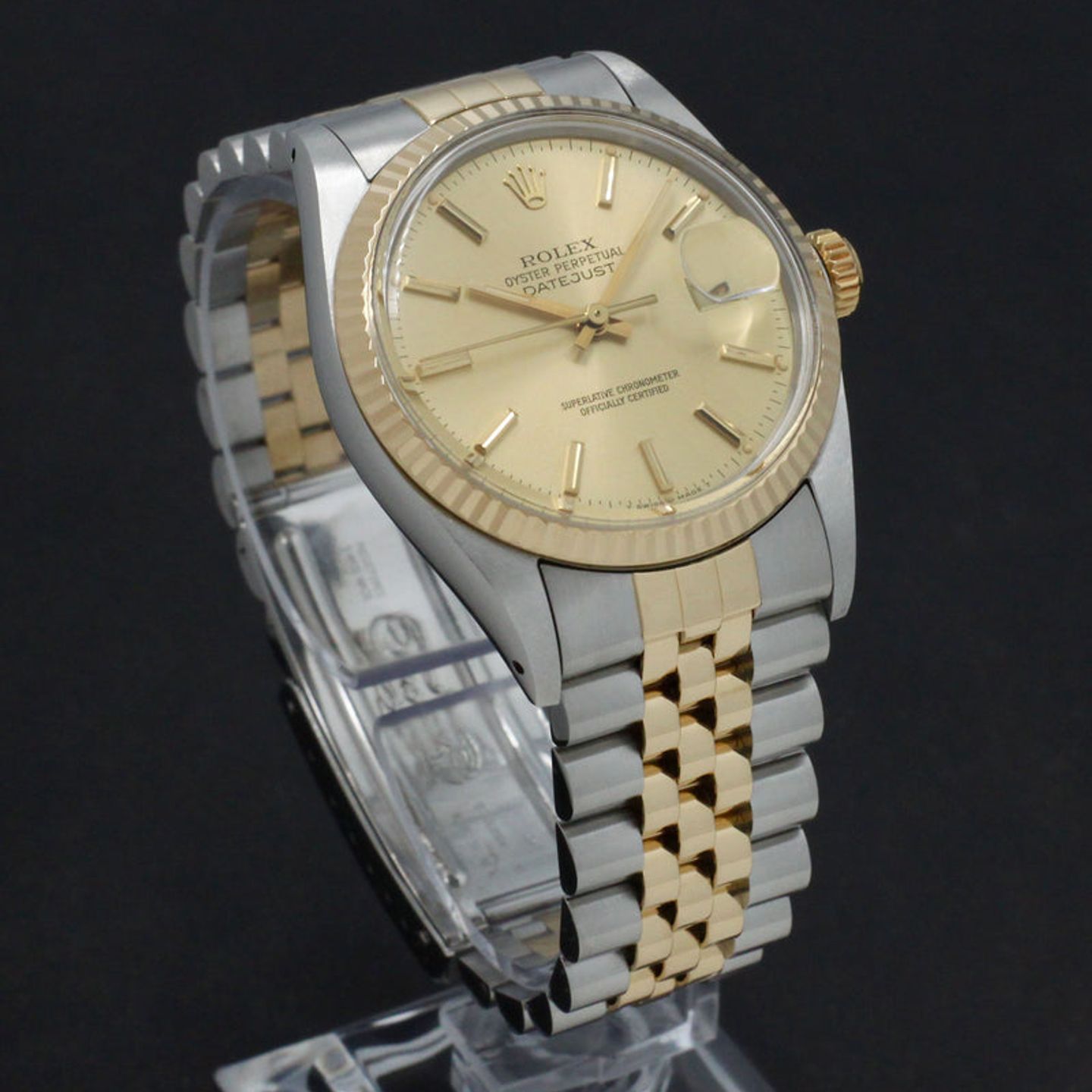 Rolex Datejust 36 16013 (1986) - Goud wijzerplaat 36mm Goud/Staal (4/7)